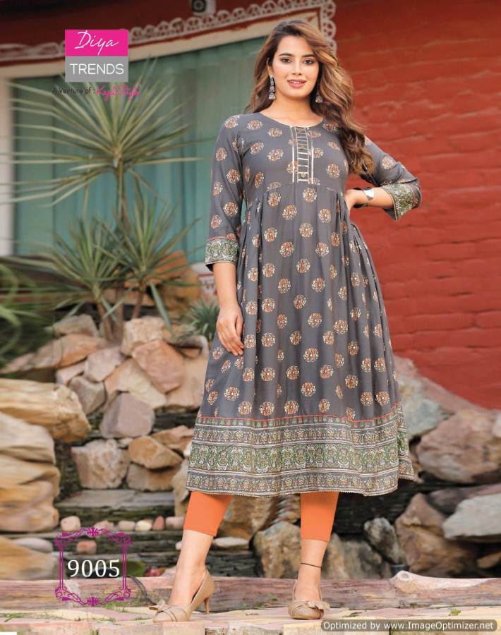 Ethnicity 9 Fancy Ethnic Wear Rayon Designer Kurti Collection